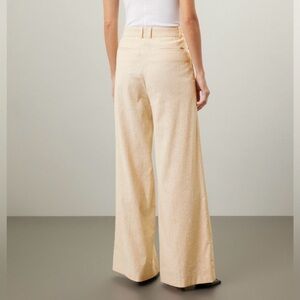 Hugo Boss Womens Tacama1 Trousers Wide-Leg Pleated Classic Tailored Cream Dots 8